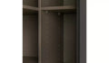 Space-Saving Corner 3-Door Mirror Wardrobe – Munich Anthracite