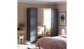 Modern Anthracite Munich 4-Door Mirrored Panel Wardrobe