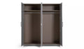 Modern Anthracite Munich 4-Door Mirrored Panel Wardrobe