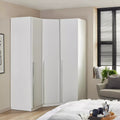 White Habitat Munich 3-Door Corner Wardrobe
