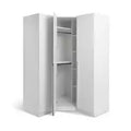 White Habitat Munich 3-Door Corner Wardrobe