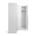 White Habitat Munich 3-Door Corner Wardrobe