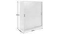 Modern White Nova 2-Door Sliding Wardrobe