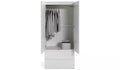 Modern White Jenson 2-Door Wardrobe with 2 Drawers and Mirror