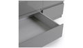 Modern Gloss Grey Jenson 3-Door Wardrobe with 4 Drawers