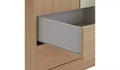 Modern Beech Effect 3-Door Wardrobe with Mirror and 4 Drawers