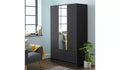 Stylish Beech Finish Wardrobe with Mirror – 3 Doors & 4 Drawers