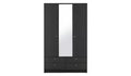 Stylish Beech Finish Wardrobe with Mirror – 3 Doors & 4 Drawers
