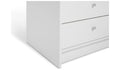 Modern White Malibu 2-Door Wardrobe with 3 Drawers and Mirror