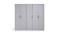 Premium Grey 5-Door Wardrobe – Panelled Style, Munich Range