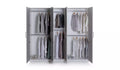 Premium Grey 5-Door Wardrobe – Panelled Style, Munich Range