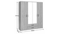Premium Oslo White Wardrobe – 4 Doors, 2 Drawers, Large Storage
