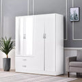 Modern 4-Door Wooden Wardrobe – Spacious, Stylish & Durable Design