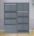 Modern 4-Door Wooden Wardrobe – Spacious, Stylish & Durable Design